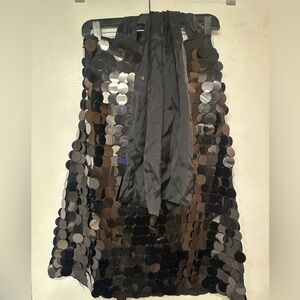 Alice + Olivia - Halter/Tube Dress (Large Black Sequins)